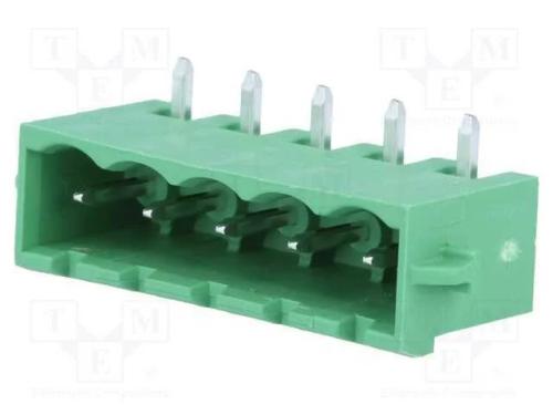 Bloco terminal separável, 5,08mm, faixas: 5, angu.