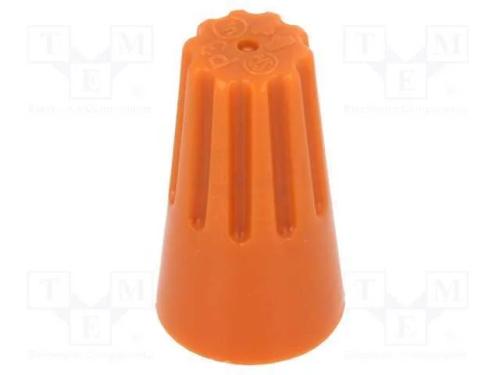 Conector rápido, 22AWG÷14AWG, torcidos, laranja, .
