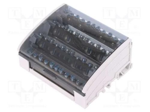 Conector: bloco de distribuição, terminal parafus.