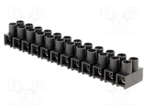 Bloco terminal, terminal parafusado, 2,5mm2, 400V.