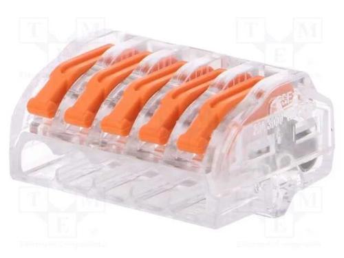 Conector rápido, aperto de molas, 0,2÷4mm2, 450V,.