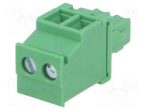 Bloco terminal separável, 3,5mm, faixas: 2, angul.