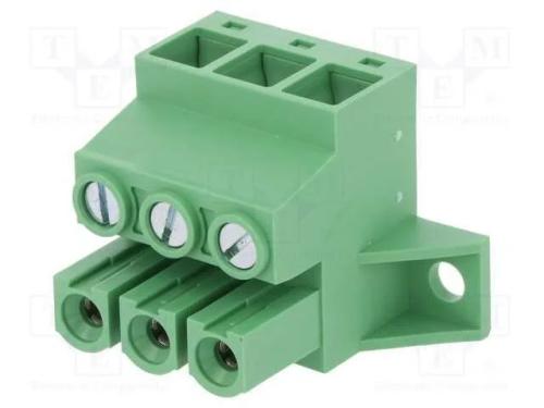 Bloco terminal separável, 10,16mm, faixas: 3, ang.
