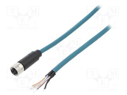 Ficha, M12, PIN: 8, fêmea, código X-ProfiNET, IP6.