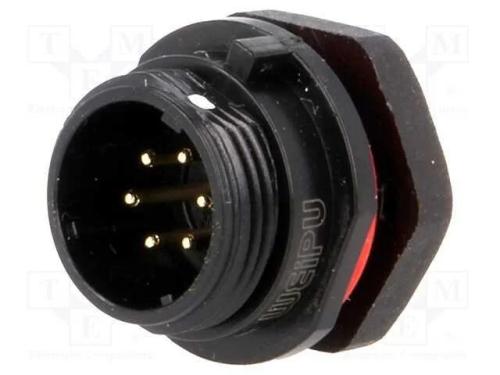 Tomada, SP13, macho, PIN: 6, IP68, 5A, solda, par.