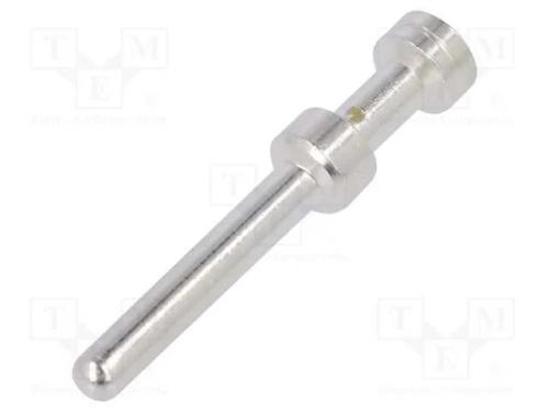 Contacto, macho, liga em cobre, prateado, 0,75mm2.