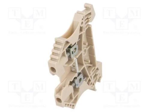 Conector: de carril, 2,5mm2, faixas: 1, braçadeir.
