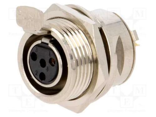 Tomada, Xlr Mini, Fêmea, Pin: 4, Solda, 5a, 0,5mm2