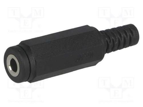 Ficha, Jack 3,5mm, Fêmea, Mono,Com o Anel Protetor, Faixas: 2