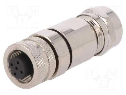 Ficha, M12, Pin: 5, Fêmea, Código A-Devicenet / Canopen, com Cabo