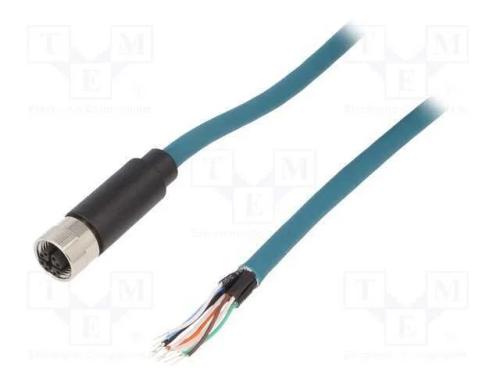 Ficha, M12, PIN: 8, fêmea, código X-ProfiNET, IP6.