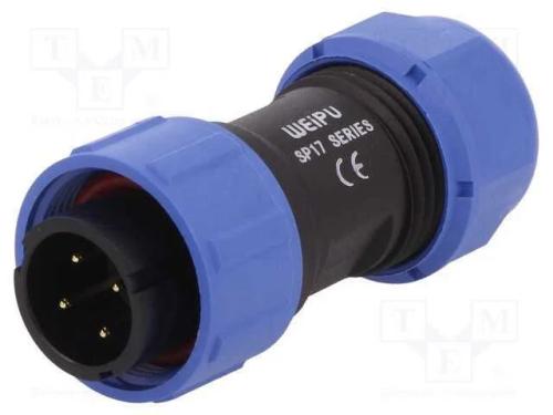 Ficha, SP17, macho, PIN: 4, IP68, 6÷10mm, solda, .
