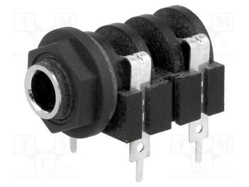 Tomada, Jack 6,3mm, Fêmea, Mono, Faixas: 2, Angulares 90, Solda