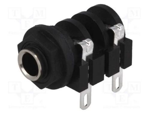 Tomada, Jack 6,3mm, Fêmea, Mono, Faixas: 2, Angulares 90, Solda