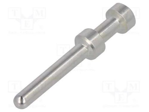 Contacto, macho, liga em cobre, prateado, 0,5mm2,.