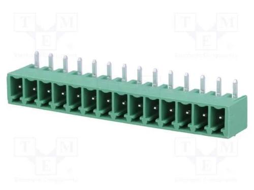 Bloco terminal separável, 3,81mm, faixas: 14, ang.