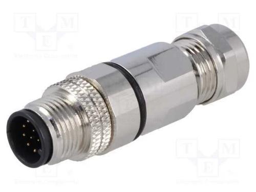 Ficha, M12, Pin: 12, Macho, Código A-Devicenet / Canopen, com Cabo