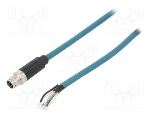 Ficha, M12, PIN: 8, macho, código X-ProfiNET, IP6.
