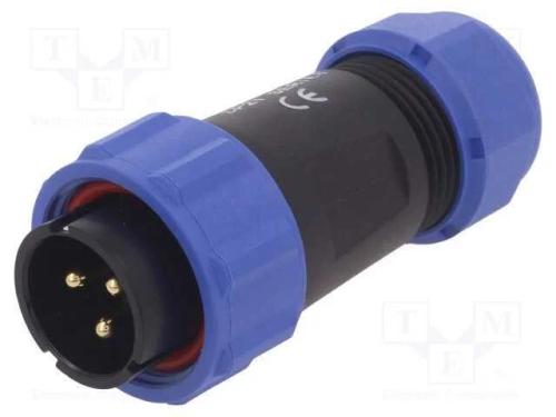 Ficha, SP21, macho, PIN: 3, IP68, 7÷12mm, 30A, so.