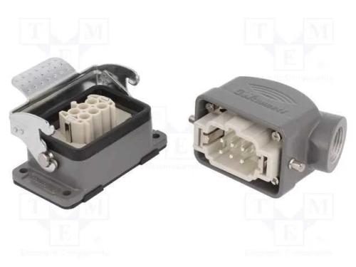 Conector: HDC, macho + fêmea, S-E, PIN: 6, 6+PE, .