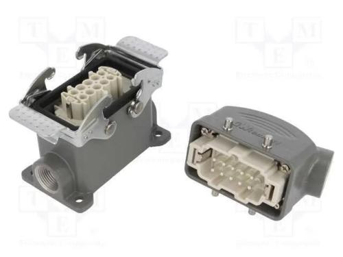 Conector: HDC, macho + fêmea, S-E, PIN: 10, 10+PE.