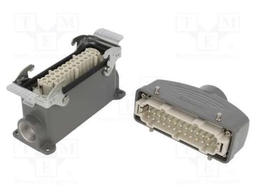 Conector: HDC, macho + fêmea, S-E, PIN: 24, 24+PE.