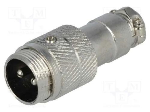 Ficha, de Microfone, Macho, Pin: 2, com Cabo, Simples
