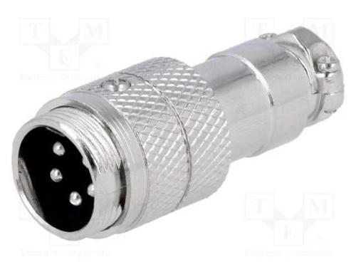 Ficha, de Microfone, Macho, Pin: 5, com Cabo, Simples