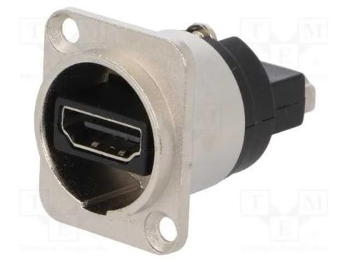 Conector, Tomada Hdmi,Em Ambos Os Lados, Ft, Blindadas, 19x24mm