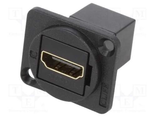 Conector, Tomada Hdmi,Em Ambos Os Lados, Ft, Dourado, 19x24mm