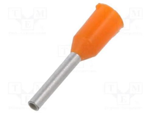 Terminal: rolo, 0,5mm2, cerrar, com cabo, isolada.