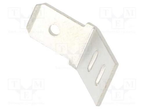 Conetor: plano, 6,3mm, 0,8mm, fêmea, soldagem, aç.