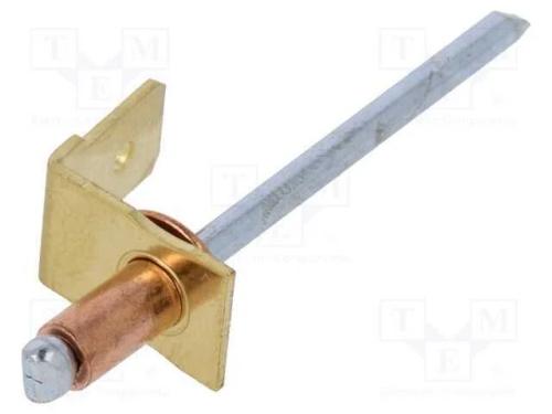 Conetor: plano, 6,3mm, 0,8mm, fêmea, com o rebite.