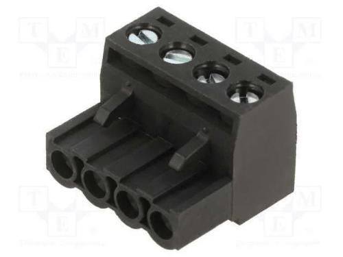 5.08MM EURO PLUG RA BLK 4CKT