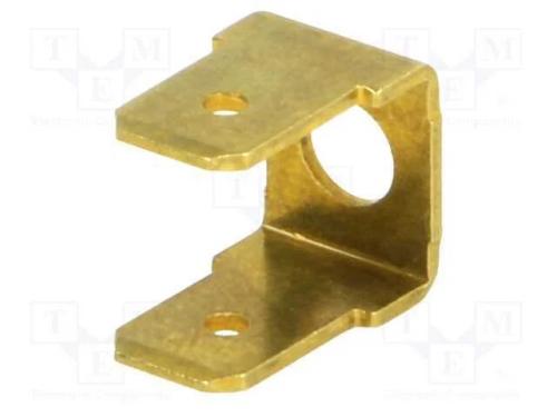 Conetor: Plano, 6,3mm, 0,8mm, 2x Macho, M4, Não Isolada,Dupla