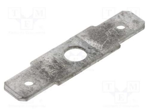 Conetor: Plano, 6,3mm, 0,8mm, 2x Macho, M4, Não Isolada,Dupla