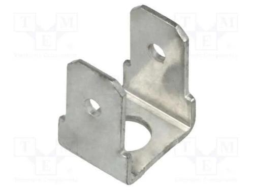 Conetor: Plano, 6,3mm, 0,8mm, 2x Macho, M4, Não Isolada,Dupla