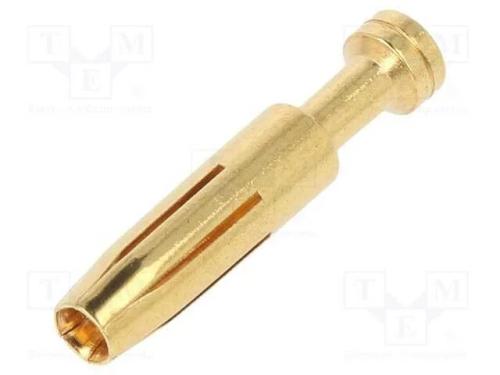 Contacto, fêmea, liga em cobre, dourado, 0,75mm2,.