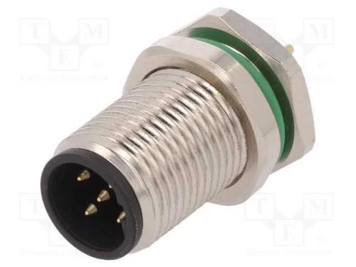 Tomada, M12, Pin: 5, Macho, Código B-Profibus, Tht, Ip67, 60v, 4a