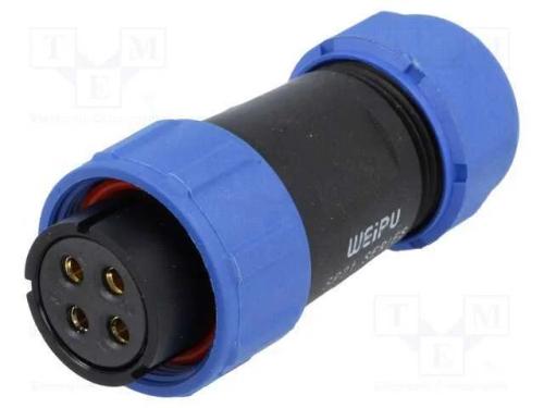 Ficha, SP21, fêmea, PIN: 4, IP68, 7÷12mm, 30A, so.
