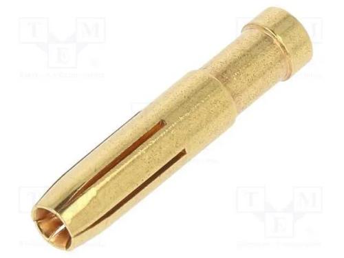 Contacto, fêmea, liga em cobre, dourado, 4mm2, 12.