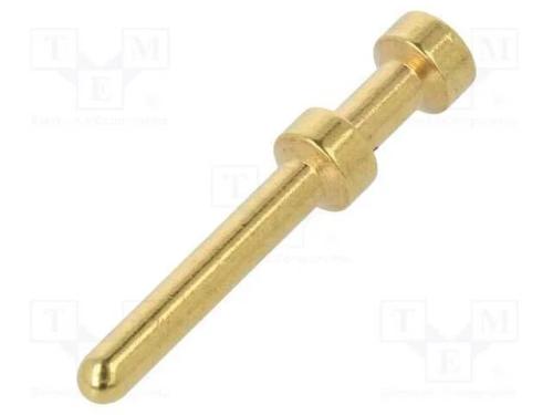 Contacto, macho, liga em cobre, dourado, 0,37mm2,.