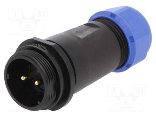 Ficha, SP21, macho, PIN: 2, IP68, 7÷12mm, 30A, so.