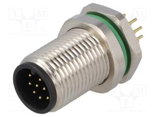 Tomada, M12, Pin: 12, Macho, Código A-Devicenet / Canopen, Tht