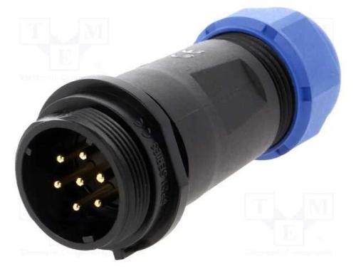 Ficha, SP21, macho, PIN: 7, IP68, 7÷12mm, 15A, so.
