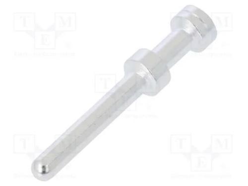 Contacto, macho, liga em cobre, prateado, 0,75mm2.