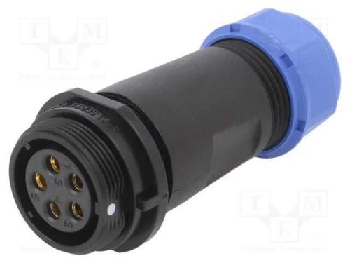Ficha, SP21, fêmea, PIN: 5, IP68, 7÷12mm, 10A, te.