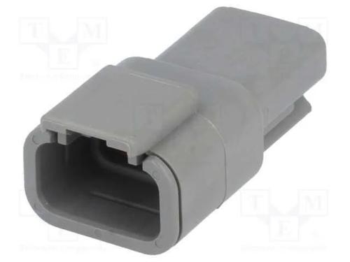 Conector: Fio-Fio, Dtm, Macho, Ficha, com Cabo, Pin: 3, Cinzenta
