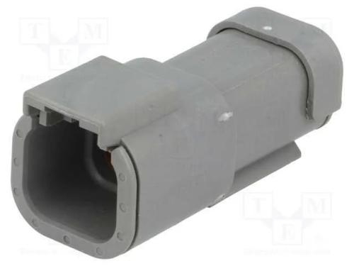 Conector: Fio-Fio, Dtm, Macho, Ficha, com Cabo, Pin: 4, Cinzenta