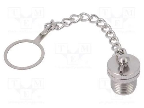 Tapa protetora, conetores fêmea M12, IP67, metal